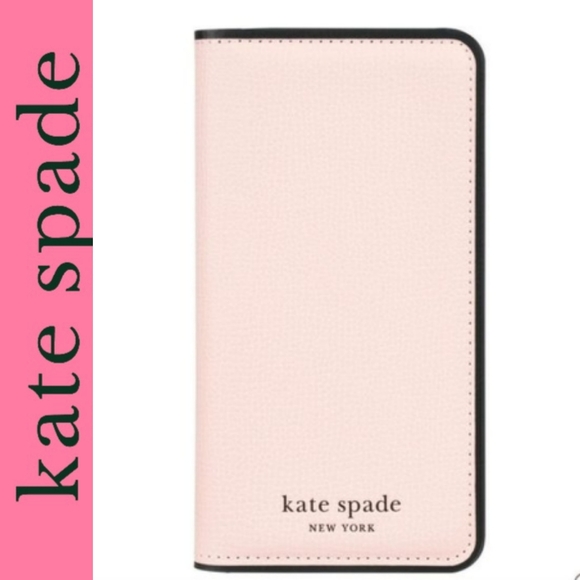 Kate Spade Wrap Folio Case- Pale Vellum/Black